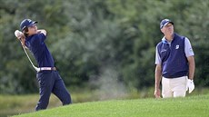 Matt Kuchar a jeho syn Cameron na turnaji PNC Championship v Orlandu.