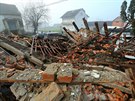 Zemtesení zasáhlo chorvatskou vesnici Majske Poljane. (30. prosince 2020)