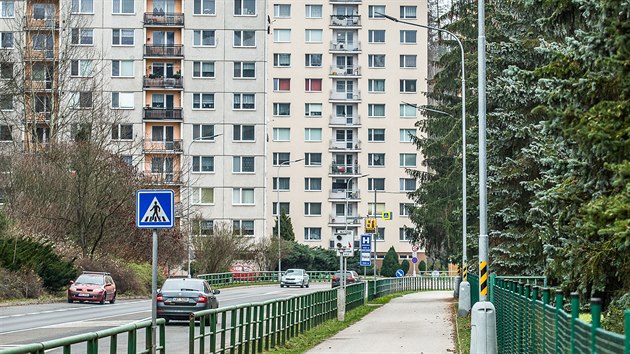 Vpadovka I/14 vede pes nchodsk Plhov na erven Kostelec (11. 12. 2020).