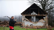 Zemtesení zasáhlo chorvatskou vesnici Majske Poljane. (30. prosince 2020)