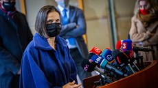 Slovenská ministryn spravedlnosti Mária Kolíková na tiskové konferenci (30....