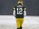 Aaron Rodgers z Green Bay Packers bhem utkání s Tennessee Titans