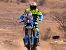 eský motocyklista Martin Michek ve druhé etap Rallye Dakar