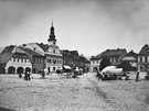 Fotograf Frantiek mika zachytil nkdy po roce 1896 Staré námstí v Rychnov...