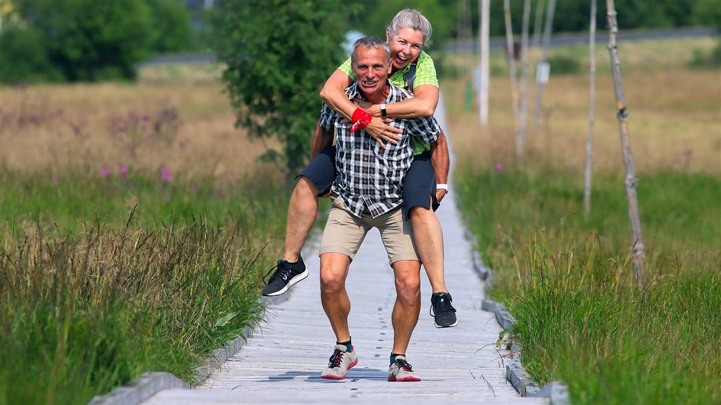Ultramaratonec Miloš Škorpil s manželkou Danou