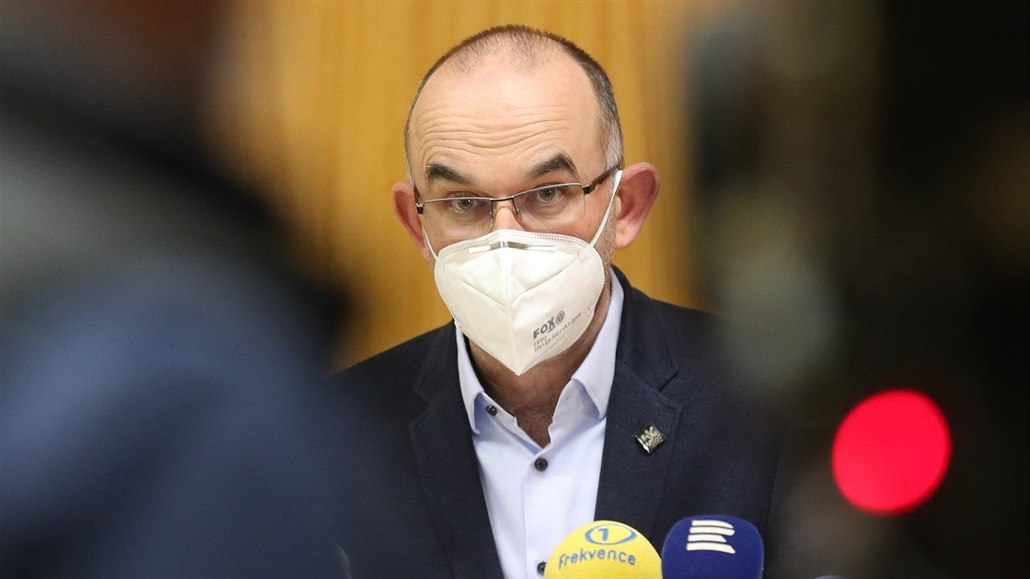 Ministr zdravotnictví Jan Blatný vystoupil na tiskové konferenci k...