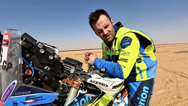 Milan Engel ve tet etap Rallye Dakar.