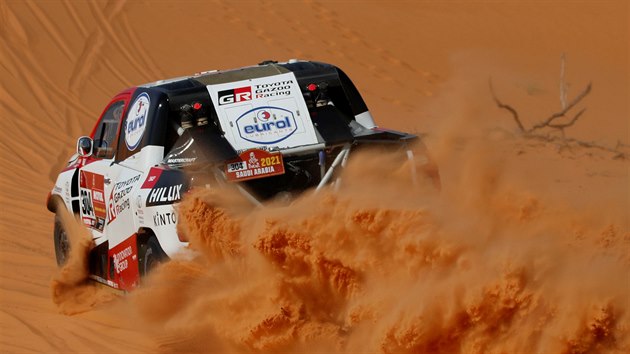 Giniel De Villiers v est etap Rallye Dakar.