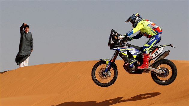 Rui Goncalves v est etap Rallye Dakar.