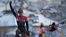 Tomáš Paprstka dojel na cyklokrosovém mistrovství republiky v Jabkenicích na...