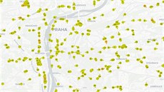 Aktuální poloha vozidel PID na mapa.pid.cz.