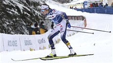 Ebba Andrerssonová v páté etap Tour de Ski v Toblachu.