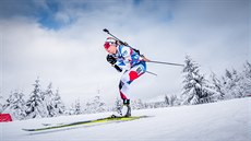 Lucie Charvtov ve sprintu v Oberhofu.