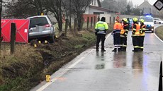 Smrtelná havárie u Tachlovic na Praze-západ. (4.1.2020)