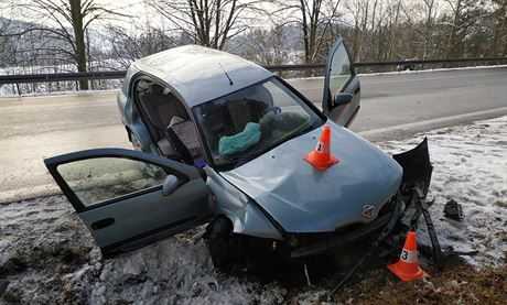 idi strhl auto mimo silnici, aby nesrazil zv, a narazil to silniní...