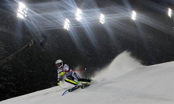 Martina Dubovská v prvním kole slalomu ve Flachau.