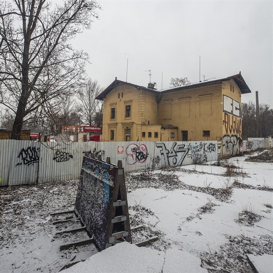 Bývalé dolní nádraží na Palmovce, Praha - Libeň (13. ledna 2021)