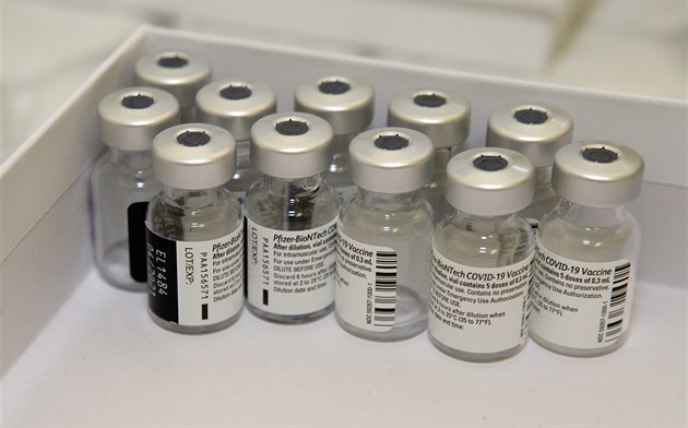 Vakcína proti onemocnní covid-19 ve Fakultní nemocnici v Plzni (7. 1. 2021)