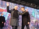 Exprezident Václav Klaus na demonstraci na Staromstském námstí v Praze. (10....