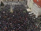 Na praském Staromstském námstí se seli úastníci demonstrace nazvané...