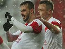 Slávista Jakub Hromada slaví svj první gól v klubu, dal ho v poháru proti...