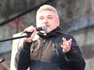 Na nedlní demonstraci poádané iniciativou Chcípl PES vystoupil herec Michal...