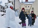 Na n�dvo�� jihlavsk�ho magistr�tu ned�vno vznikly r�zn� sn�hov� skulptury,...