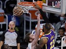 LeBron James z Los Angeles Lakers zasmeoval v utkání proti New Orleans...