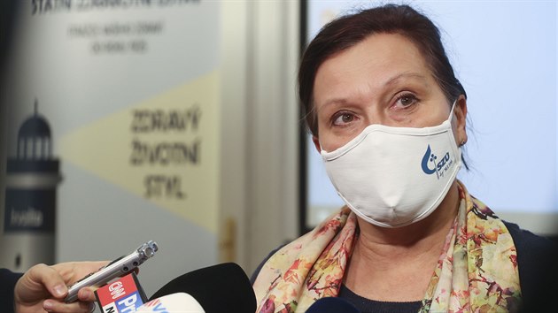 Helena Jiřincová vystoupila na tiskové konferenci k výskytu britské mutace koronaviru na území ČR. (19. ledna 2021)