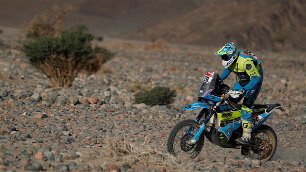 Milan Engel v jedenácté etapě Rallye Dakar.