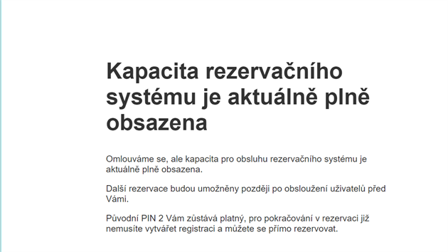 Pd systmu Reservatic ovlivnil nejen rezervaci okovn, ale i vechny dal klienty tto sluby, vetn napklad mst nabzejcch antigenn testovn