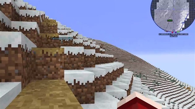 Everest v Minecraftu v měřítku 1:1