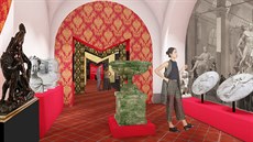 Plánovaná podoba nové expozice, která letos začne vznikat na zámku Kynžvart.