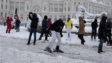 Snhová boue Filomena zasáhla panlsko. Velká ást zem je pokryta snhem....