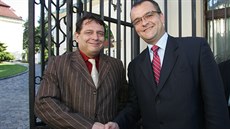 Schze koalice. Miroslav Kalousek a Jií Paroubek (2006)