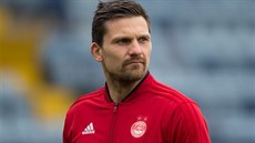 eský branká Tomá erný ped zápasem skotské ligy za Aberdeen. Tam chytal...