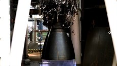 Vertikální test motoru Raptor SN18 v McGregoru