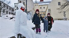 Na nádvoí jihlavského magistrátu nedávno vznikly rzné snhové skulptury,...