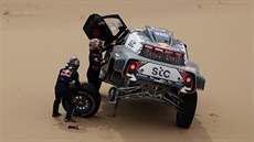 Stephane Peterhansel v jedenácté etap Rallye Dakar.