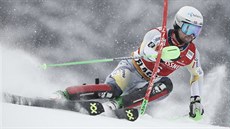 Sebastian Foss-Solevaag ve slalomu ve Flachau.