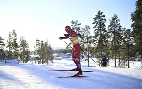 Alexandr Bolunov si bí pro triumf v závod ve Falunu.