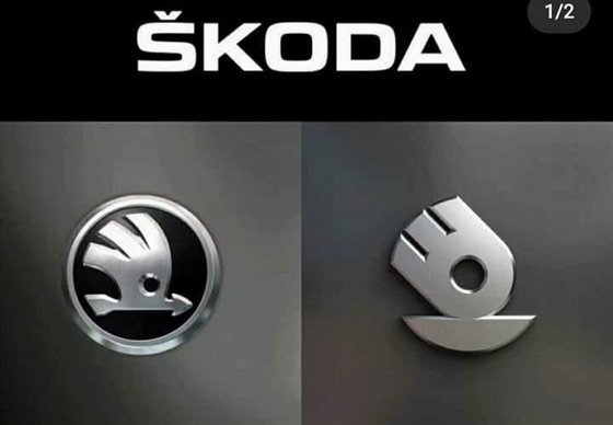 Údajný návrh nového loga značky Škoda