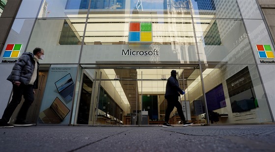 Obchod spolenosti Microsoft na Manhattanu v New York City.