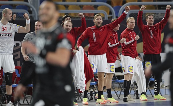 Radost dánských házenkářů ve čtvrtfinále mistrovství světa.