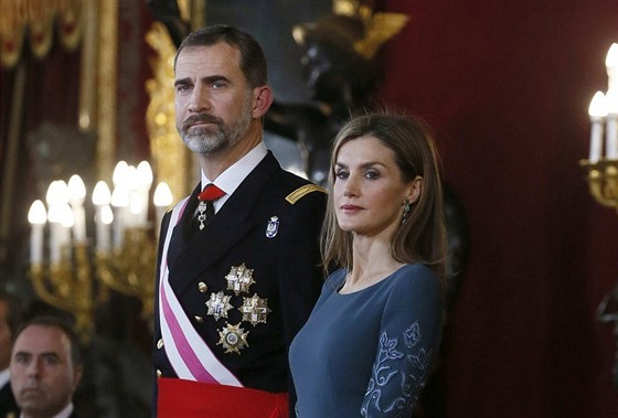 panlský král Felipe VI. a královna Letizia (Madrid, 6. ledna 2015)