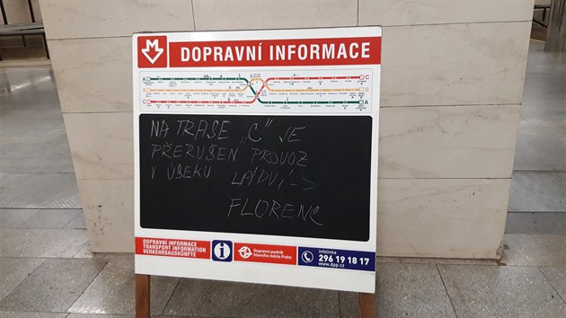Výluka metra Florenc - Ládví