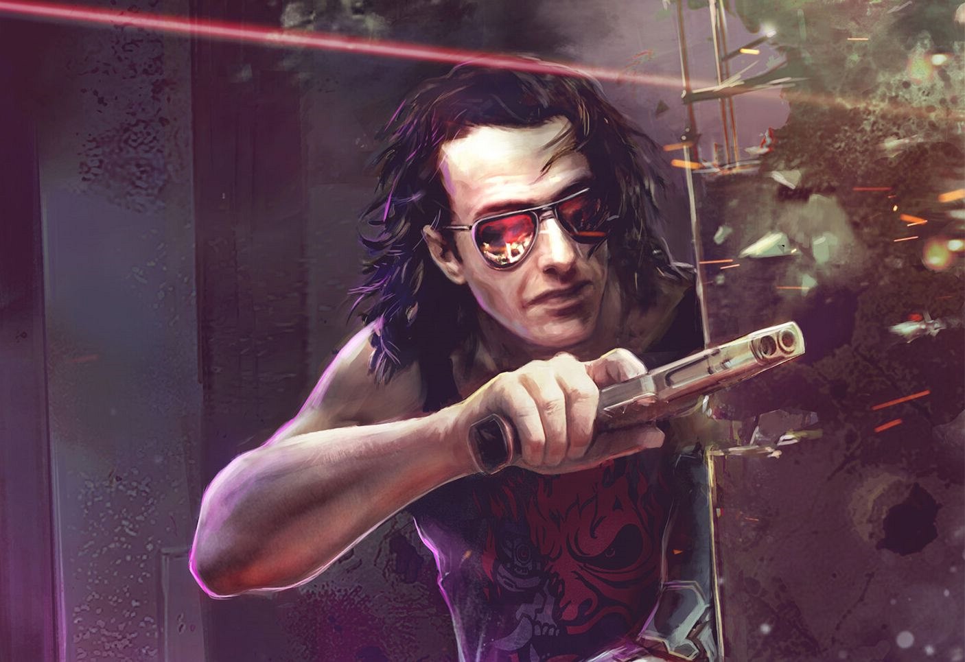 Grafický koncept ze Cyberpunku 2077