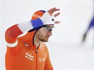 Nizozemský rychlobrusla Thomas Krol ped svým startem v závod na 1500 metr v...