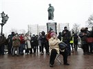 Protesty v Rusku na podporu zadreného hlavního opoziního pedáka Alexeje...