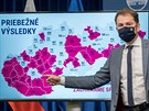 Slovenský premiér Igor Matovi prezentuje výsledky celoploného testování...